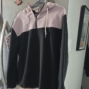 Volcom Black and Light Purple Fleece Hoodie.
